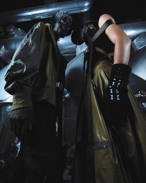 JULIUS 907CUM1 Army Green / Outpost Zip-Up Hoodie