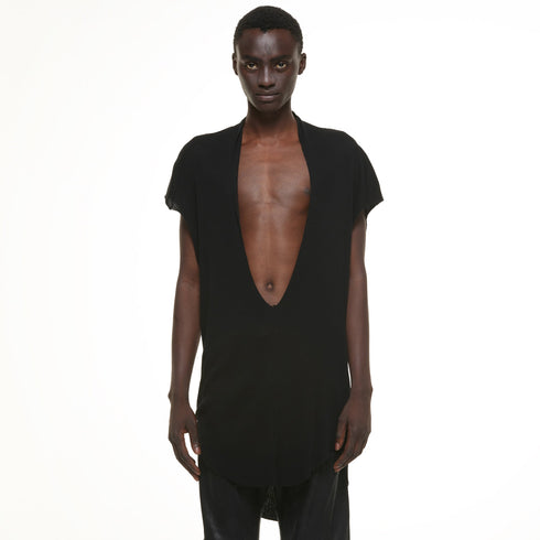 JULIUS 937CUM24 Black / Slit Neck Top