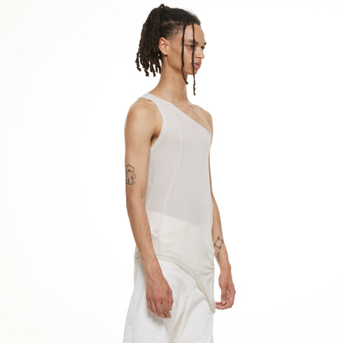 JULIUS 937CUM23 Plaster / One Shoulder Tank Top
