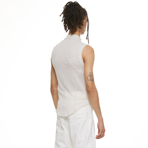 JULIUS 937CUM21 Plaster / Seamed High Neck Top