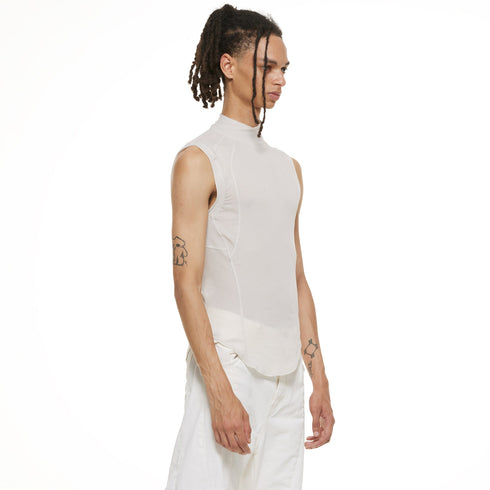 JULIUS 937CUM21 Plaster / Seamed High Neck Top