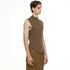 JULIUS 937CUM21 Brown / Seamed High Neck Top