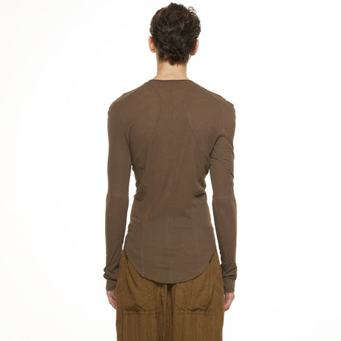 JULIUS 937CUM20 Brown / Seamed Skinny Top