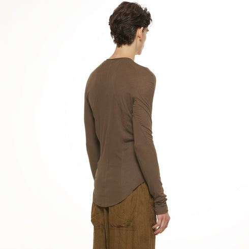JULIUS 937CUM20 Brown / Seamed Skinny Top