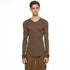 JULIUS 937CUM20 Brown / Seamed Skinny Top