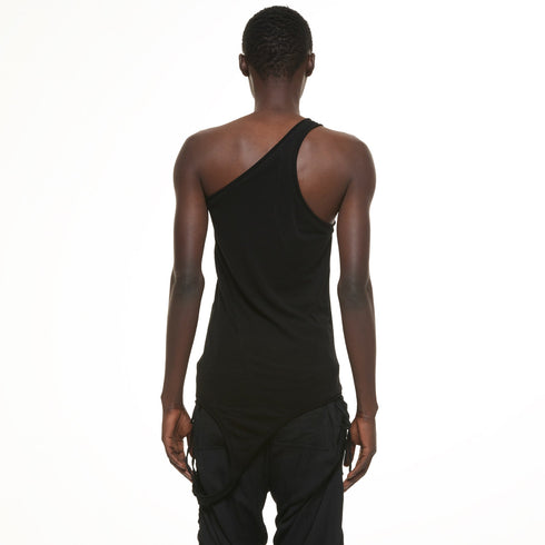 JULIUS 937CUM23 Black / One Shoulder Tank Top