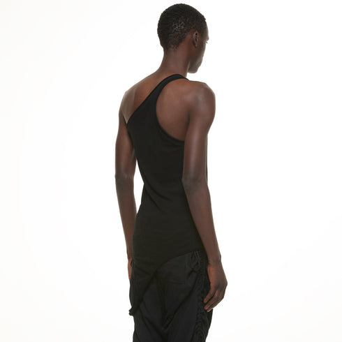 JULIUS 937CUM23 Black / One Shoulder Tank Top