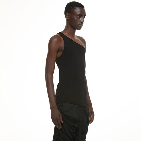 JULIUS 937CUM23 Black / One Shoulder Tank Top