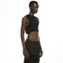 JULIUS 937CUM22 Black / Layered Neck Cropped Top