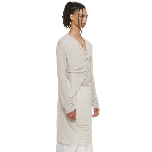 JULIUS 937CUM9 Plaster / Drop Neck Drape Top