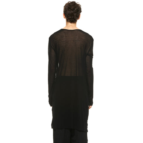 JULIUS 937CUM9 Black / Drop Neck Drape Top