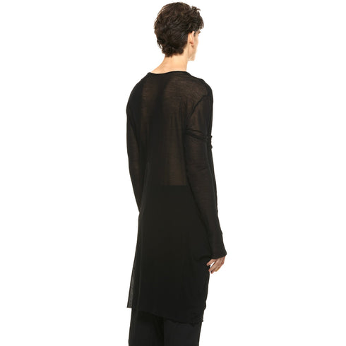 JULIUS 937CUM9 Black / Drop Neck Drape Top