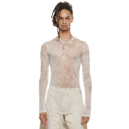 JULIUS 937CUM28-P Off White / Sheer Ls Top