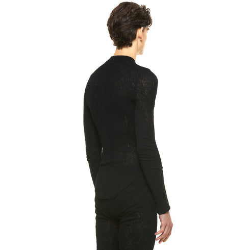 JULIUS 937CUM5 Black / Seamed Skinny Top