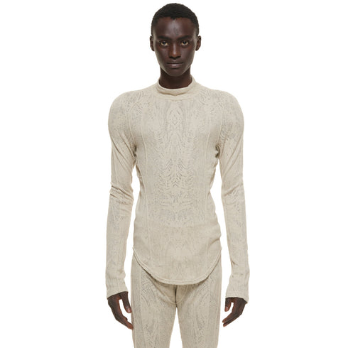 JULIUS 937CUM5 Sand / Seamed Skinny Top