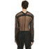 JULIUS 937SHM8 Black / Slit Neck Shirt