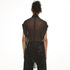 JULIUS 937SHM10 Black / Slit Neck Shirt