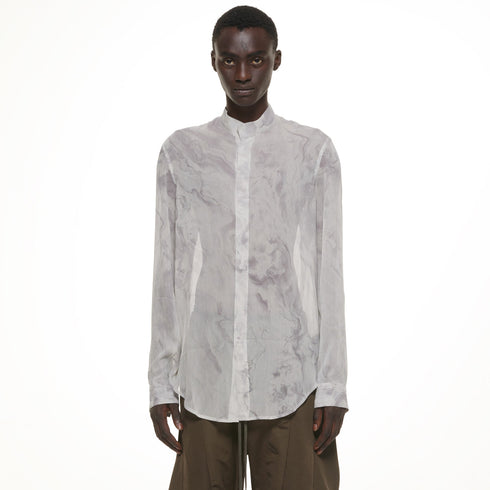 JULIUS 937SHM11 Off White / Stand Collar Shirt
