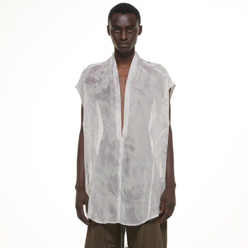 JULIUS 937SHM10 Off White / Slit Neck Shirt