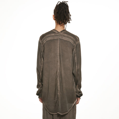 JULIUS 937SHM3 Clay / Slit Neck Shirt