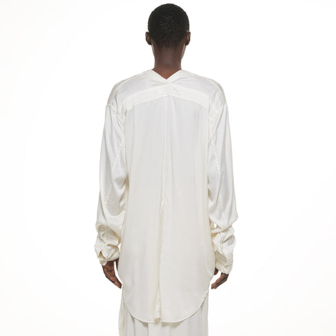 JULIUS 937SHM3 Off White / Slit Neck Shirt
