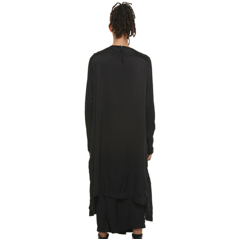 JULIUS 937SHM4 Black / Boat Neck Shirt