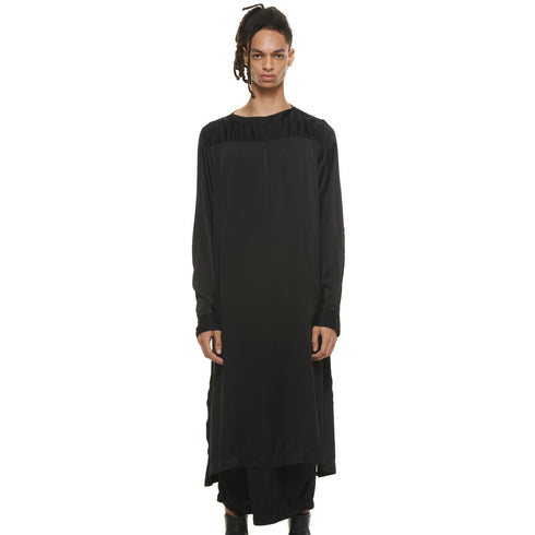 JULIUS 937SHM4 Black / Boat Neck Shirt