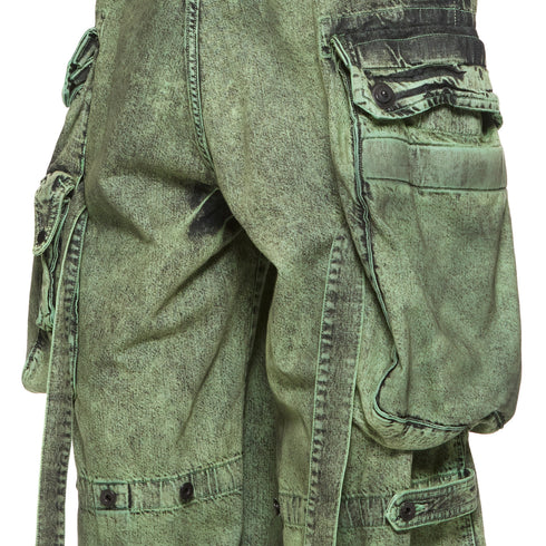 JULIUS 077PAM1 Green / Gasmask Cargo Pants