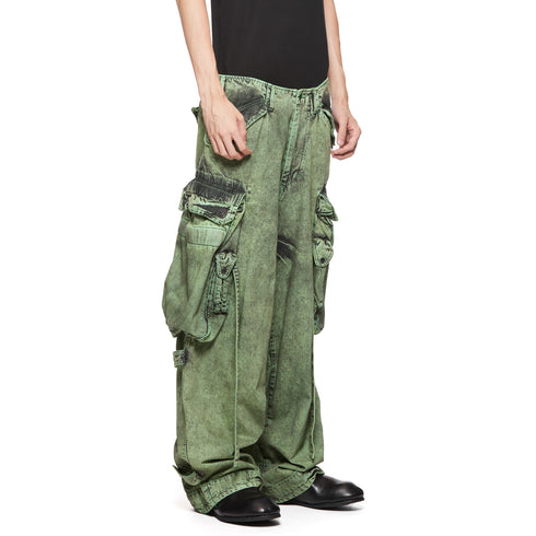 JULIUS 077PAM1 Green / Gasmask Cargo Pants