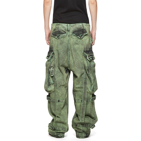JULIUS 077PAM1 Green / Gasmask Cargo Pants