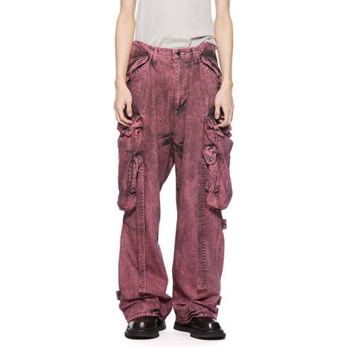 JULIUS 077PAM1 Pink / Gasmask Cargo Pants