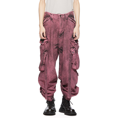 JULIUS 077PAM1 Pink / Gasmask Cargo Pants