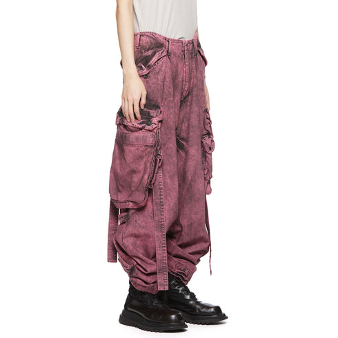 JULIUS 077PAM1 Pink / Gasmask Cargo Pants