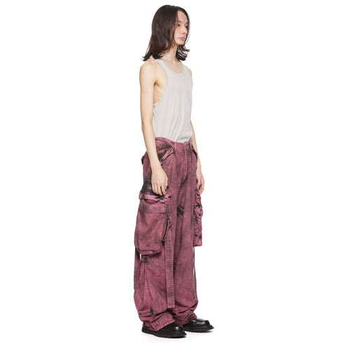 JULIUS 077PAM1 Pink / Gasmask Cargo Pants