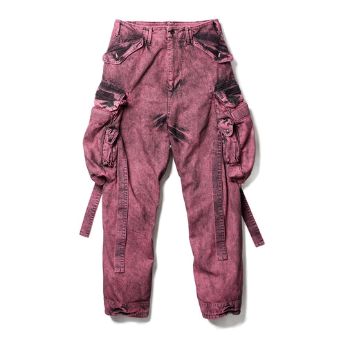 JULIUS 077PAM1 Pink / Gasmask Cargo Pants