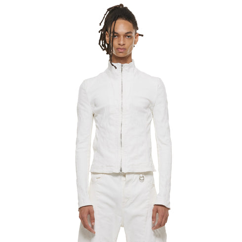 JULIUS 937BLM2 Off White / Seamed Skinny Jacket
