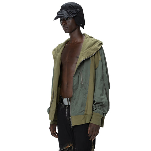JULIUS 907CUM1 Army Green / Outpost Zip-Up Hoodie