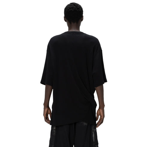 JULIUS 907CUM4 Black / Europa Drape T-Shirt
