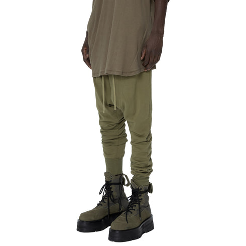 JULIUS 907PAM11 Army Green / Outpost Drop-Crotch Pants