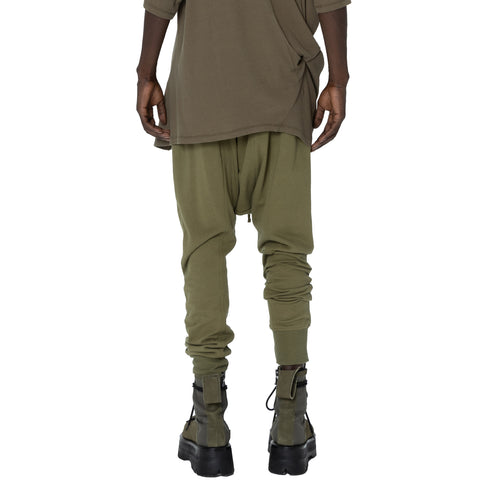 JULIUS 907PAM11 Army Green / Outpost Drop-Crotch Pants
