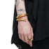 JULIUS 077ACU42-S CRACKED GOLD / Horn Bracelet "Silver 925"