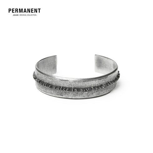 PERMANENT JULIUS 859ACU8-SV Silver / Manifesto Silver Bangle