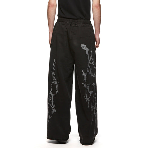 JULIUS 877PAM21 Black / Rift Graphic Wide Pants