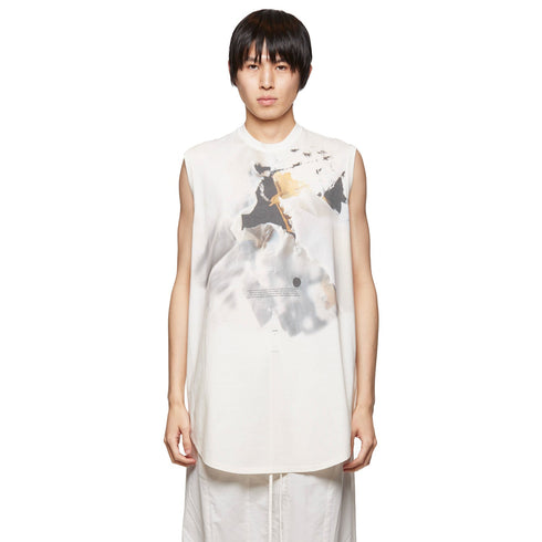 JULIUS 868CPM2 Off White / Stan Graphic Sleeve Less Tops