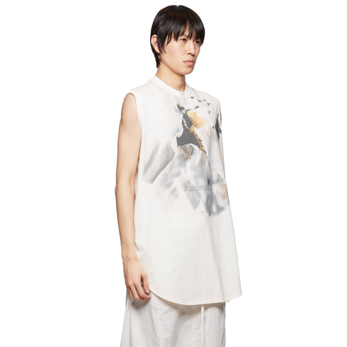 JULIUS 868CPM2 Off White / Stan Graphic Sleeve Less Tops