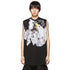 JULIUS 868CPM2 Black / Stan Graphic Sleeve Less Tops