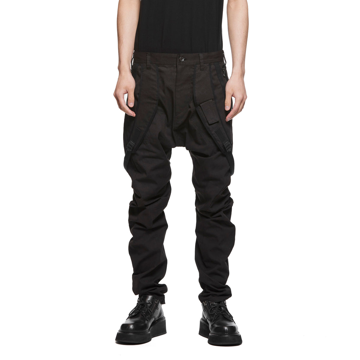 キ*K様 julius archive layered sarouel pant JULIUS Cotton / Nylon / Twill Twisted Sarouel Pants （Black