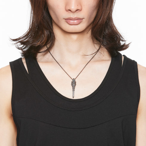 JULIUS 077ACU19-N Silver / Dualflow Anima Necklace Ver.2