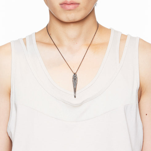 JULIUS 077ACU20-N Silver / Dualflow Anima Necklace Ver.3