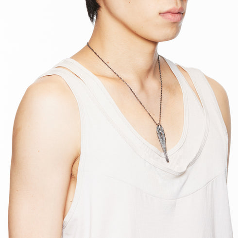 JULIUS 077ACU20-N Silver / Dualflow Anima Necklace Ver.3